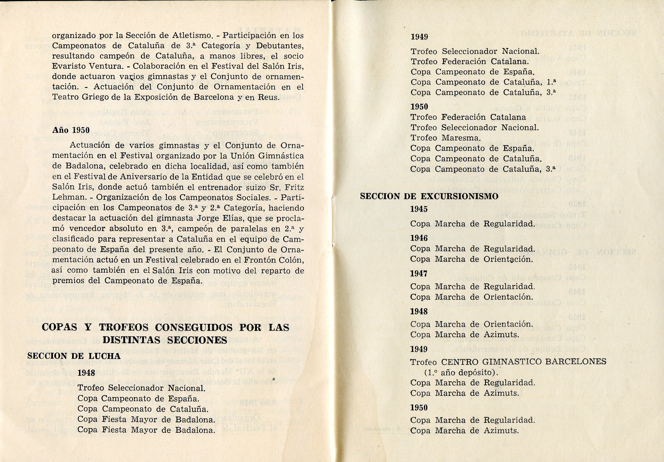 Centro Gimnástico Barcelonés : Memoria 1944-1950 - Miniatura 6